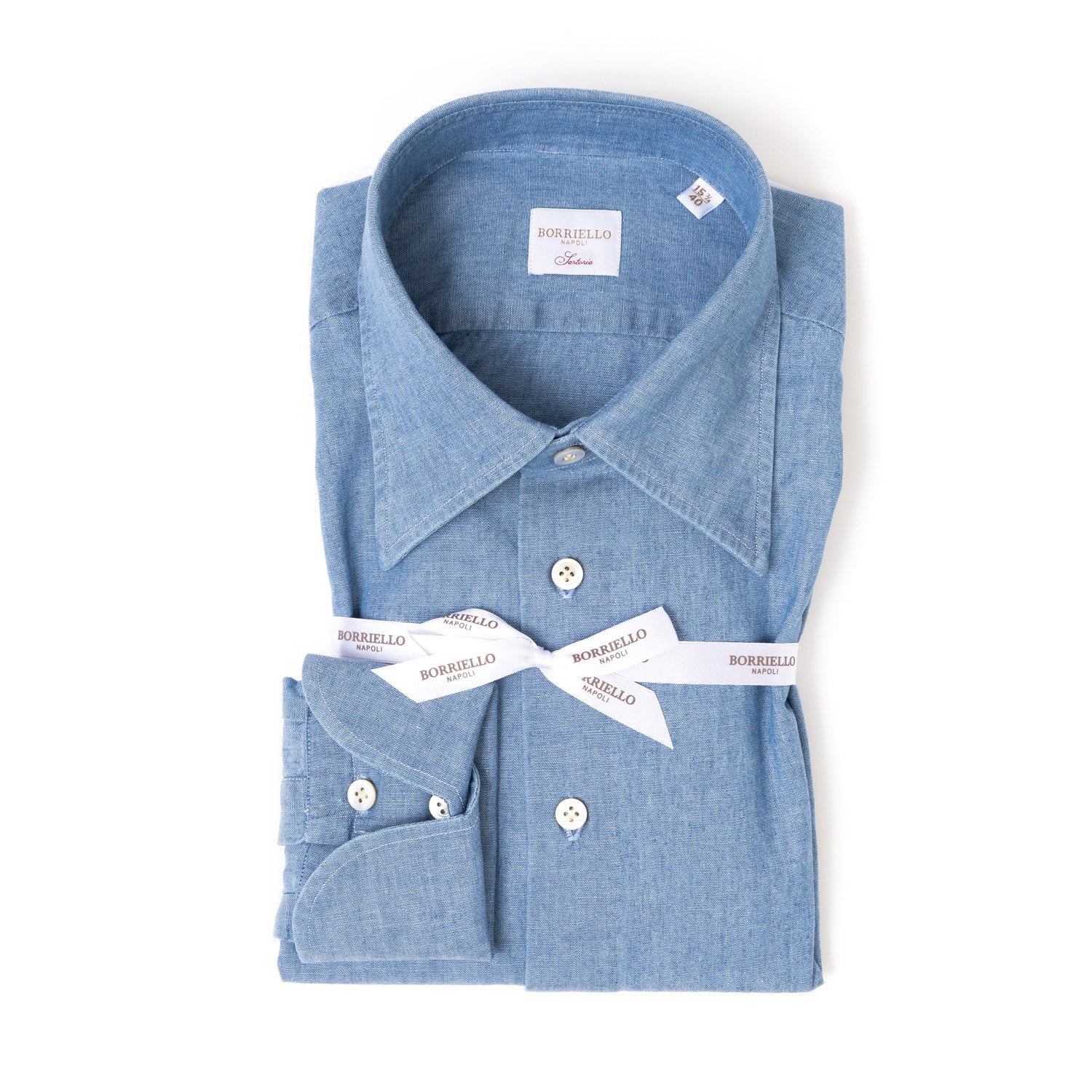 Exclusively for Michael Jondral: Shirt "Sartorial Cocktail" made of "pre-washed" Japan-Chambray - handmade